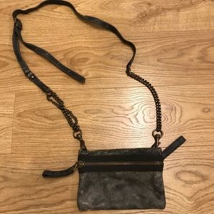 J. Crew Vintage Leather Chain Crossbody Bag